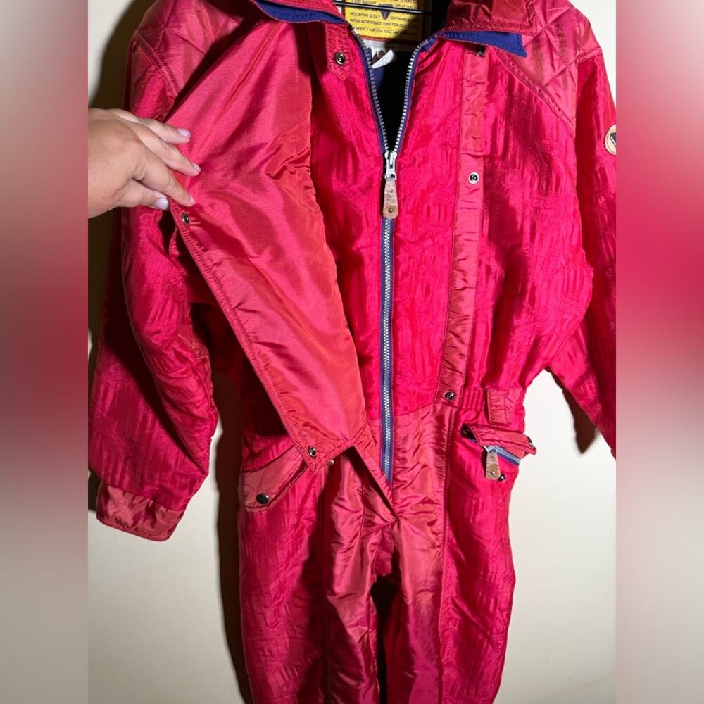 VINTAGE HICKORY full body winter French snow ski suit 6 - Picture 6 of 9